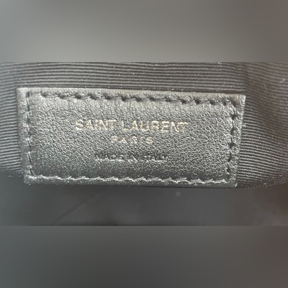 NEW SAINT LAURENT YSL BLACK QUILTED LEATHER CIRCLE ROUND MONOGRAM BAG PURSE - Picture 11 of 12